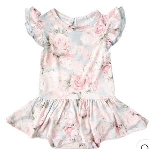 Little Bum Bums Budding Romance Ruffle Dress with Cap Sleeves